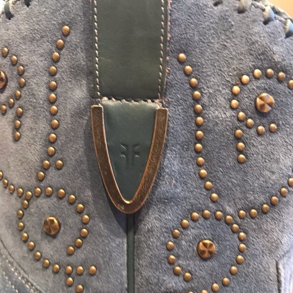 Women’s Frye Victoria Blue studded suede boots - Picture 10 of 12